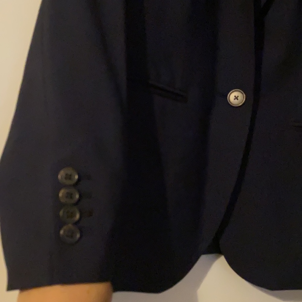 J CREW 1035 Tollegno 1900 Womens Jacket Navy Blazer - Picture 3 of 8